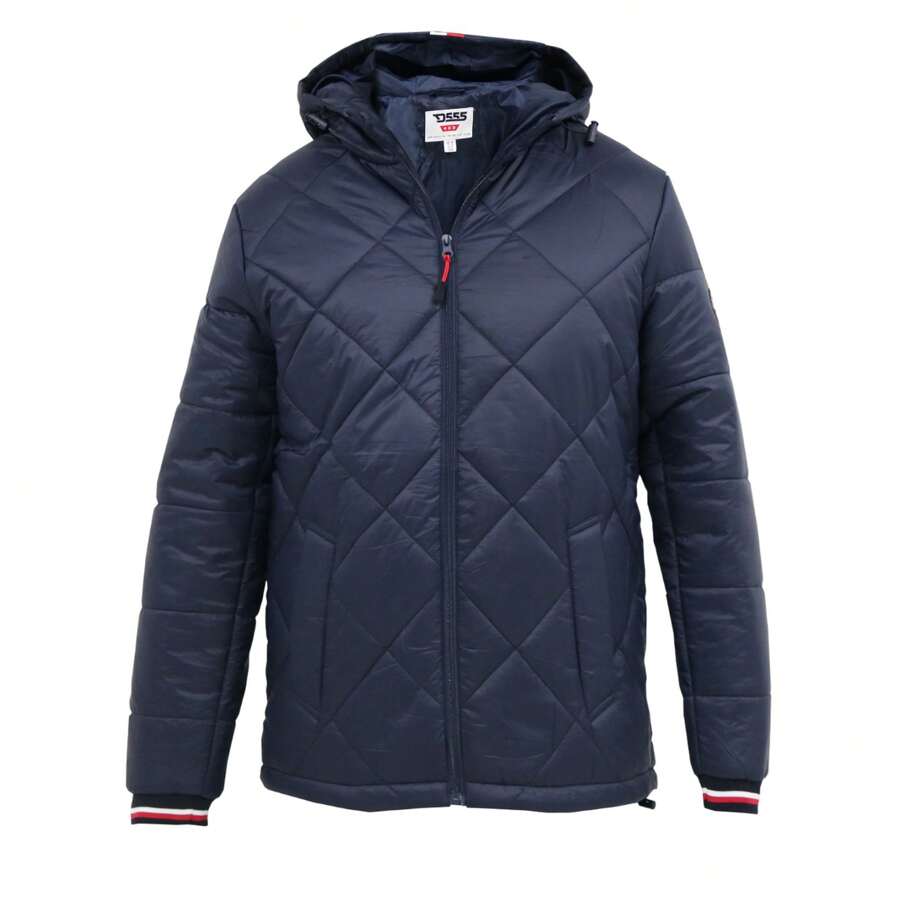 Duke D555 Mens Angus Diamond Quilted Kingsize Puffer Jacket (N/A) - Navy Blue - View 1