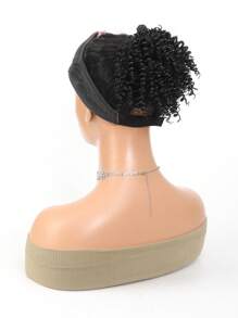 Extensiones de cabello rizado corto recogido a la moda con banda elástica, extensión de fibra sintética de moño para accesorios de cabello de mujeres y niñas