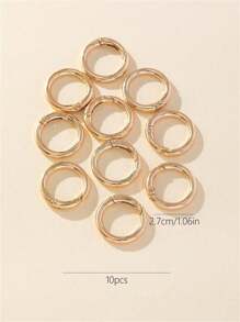 10 Stücke 2,7cm goldene runde Federkarabiner Schlüsselanhänger Für Geldbörse, Tasche Schultergurte