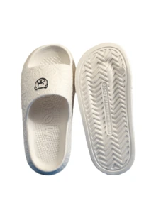 1pair Summer Couples' Thick-Soled Anti-Slip Slippers With Poop Design, For Home Or Bathroom Use, Cartoon Style - Black - View 4