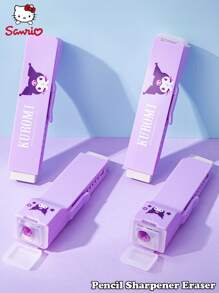 Sanrio Officially Licensed  Multifunctional Sliding Eraser And Pencil Sharpener Set: With Cute Character Designs, Ideal For Students And Teachers, Great For School, Office, And Gift Giving - Perfect For Rewards And Collectors - Features Durable And Portable Materials For Everyday Use