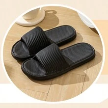 Sandales d'été unisexes, chaussons d'intérieur de maison et de salle de bain antidérapants, simples, , à semelle souple, confortables, légers et décontractés