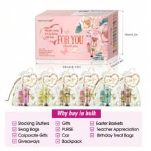 MISS FACTORX 24入組唇膏和護手霜禮品盒，婚禮小禮物，適用於女性、朋友，配有愛心袋和感謝卡，非常適合企業送禮 - 24套/盒 禮物套裝 - 查看 4