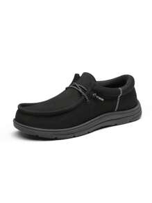 Men's Arch Support Casual Slip-On Shoes Loafers For Men Comfortable Shoes - màu đen - Xem 4