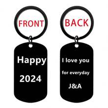 Fashion Keychains For Men Women Custom Lettering Keychains Engrave Date Name Logo Keyring Gift For Boyfriend Personalized
