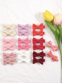 10/20pcs Baby Hair Clips Fully Lined 2 Inch Bows And Linen Baby Hair Bows Hair Clips For Baby Girls Infants Toddlers And Kids Pink Series
