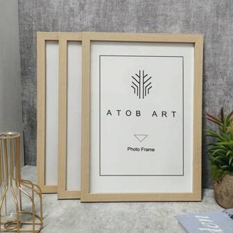 3Pcs Wooden Photo Frames For Picture Wall 10X15 15X20 20X25 A4 Wood Color Pictures Frame Stand For Pictures Photo Decor Commemorative Gift Gifts Birthday Graduation