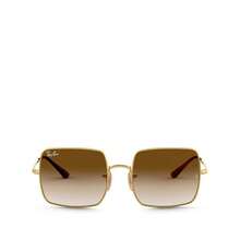 Ray-Ban 方形太阳镜，54 毫米 - 金色/透明漸層棕色 - 查看 4