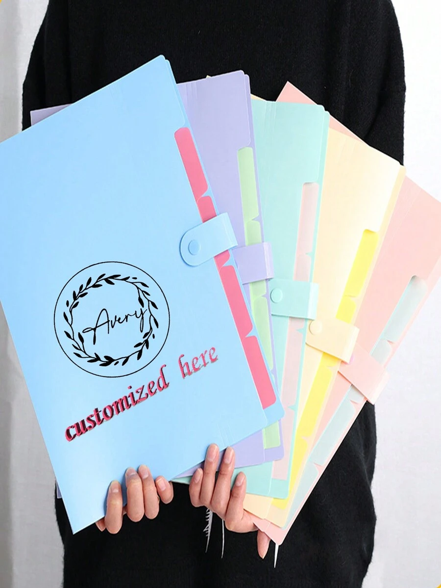 1pc Personalized Customized File Folder Storage Bag, Customized Birthday Gift, Holiday Gift, Personalized Gift Back To School,Back To School,School Supplies