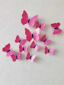 12pcs 3D Butterfly Wall Sticker, Removable Plastic Butterfly Wall Art Decal, For Home Decor,Stickers,Wall Decal, Vinyl Decal For Home Decorations,Spring Decoration Items Refresh Your Home,Rama Decoration Stickers Gifts Birthday Graduation - Multicolor - View 11