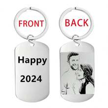 男女时尚钥匙扣定制刻字钥匙扣雕刻日期名称徽标钥匙圈礼物送给男朋友个性化、雕刻、、不锈钢、彩色、可爱、迷人、有趣、卡哇伊、Y2K、时尚、男女通用、休闲、定制、个性化、独特、定制、送给他的理想礼物、送给她、男朋友、女朋友、家人、朋友、孩子的理想礼物、周年纪念日、情人节、母亲节、生日、儿童节、父亲节、毕业典礼、婚礼、乔迁