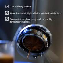 Espresso Shot Mirror For Bottomless Portafilter, Stainless Steel Mirror Surface And Adjustable Base, Suitable For Observation Observing Coffee Flow Rate And Channel Effects, Coffee Machine Accessories – Barista Tools School Supplies Back To School