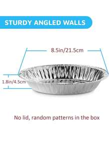 20入組/50入組7.1 X 7.1 X 1.8英寸方形烘焙蛋糕模，一次性鋁箔錫，重型蛋糕模，適用於家裡自製麵包，烤箱煎鍋，特殊鐵皮托盤，不含蓋禮物袋派對廚房 - 銀色 - 查看 11