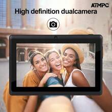 Tableta ATMPC 701A de 7 pulgadas con Android 11, 2GB de RAM DDR, 32GB de ROM, batería de 3500 mAh, procesador de cuatro núcleos, pantalla IPS de 7 pulgadas con resolución de 1024x600, cámara de 30 píxeles y luego de 200 píxeles, WiFi 802.11 b/g/n 2.4G, PC, tableta - Gris - Ver 7