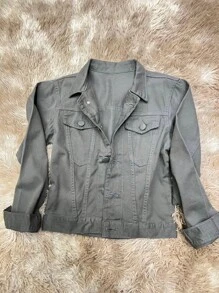 liberty moda Women Denim Jackets & Coats - Dark Grey - View 5