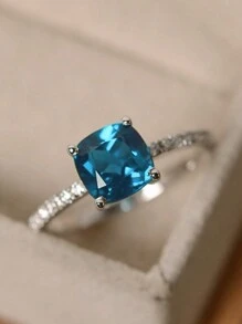 1 PC Gorgeous S925 Sterling Silver Cubic Zirconia Rings Wedding Jewelry For Women Fine Jewelry - 1# - View 19