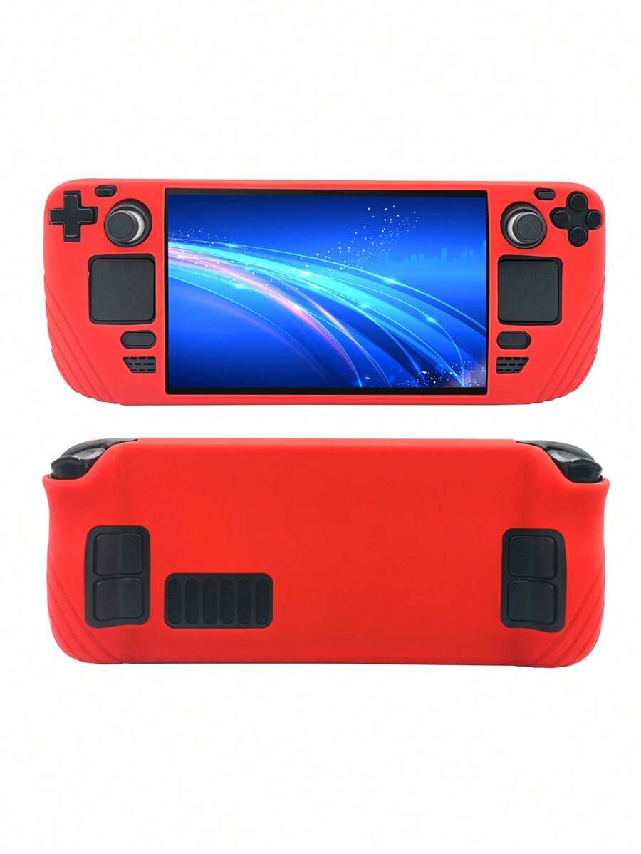 1入組遊戲機矽膠保護套，防滑、防塵、防汗、防刮，增強遊戲體驗，適用於Steam Deck - 紅色 - 查看 1