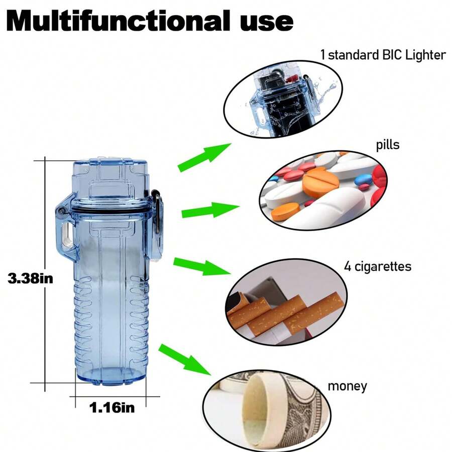 Waterproof Lighter Case Cover Holder For BIC Regular Lighters Sleeve Type J6 Outdoor Survival Multipurpose Seal Lighter Pouch - 1PC - View 1