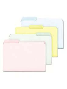 Ampad C211/3PASR Pastel Color File Folders- 1/3 Cut- Top Tab- Letter- Assorted- 100/Box - Nhiều màu - Xem 2