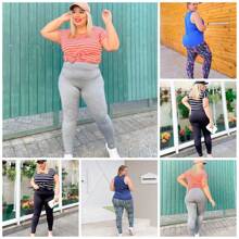 Plus Size Leggings - 彩色 - 查看 1