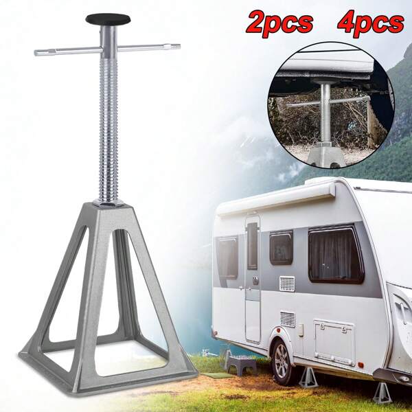 Suporte de apoio LILIIN, 2 peças / 4 peças, suporte de alumínio para carro, regulável em altura para automóveis, caravanas, caravanas, autocaravanas, reboques