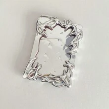 銀色金屬風格的造型相片卡片架Kpop - 銀色 - 查看 2