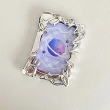 銀色金屬風格的造型相片卡片架Kpop - 銀色 - 查看 6