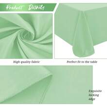 8 Pack Polyester Tablecloths,90 X 156 Inch Rectangle Table Cloth For 8 Foot Tables,Stain And Wrinkle Resistant Washable Fabric Table Cover For Wedding Banquet Restaurant Party Outdoor Party Wedding Outdoor Activities Banquet Multiple Colors,Weddings Graduation Season Outdoor Events Entertain Guests - màu xanh lá úa - Xem 3