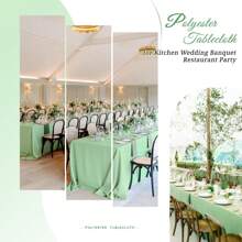 8 Pack Polyester Tablecloths,90 X 156 Inch Rectangle Table Cloth For 8 Foot Tables,Stain And Wrinkle Resistant Washable Fabric Table Cover For Wedding Banquet Restaurant Party Outdoor Party Wedding Outdoor Activities Banquet Multiple Colors,Weddings Graduation Season Outdoor Events Entertain Guests - màu xanh lá úa - Xem 5