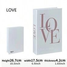 3PCS LOVE AT HOME - Fashion Home Decoration Books, Creative Living Room Desktop Decorations, Windowsill Wall Decoration Book Models, Suitable For Rooms, Kitchens, Bedrooms, Offices, Desks, Birthday Parties, Holiday Parties, Weddings, Celebration Parties, Teacher Gifts, Artificial Flower Decoration Tray Bases, Graduation Teacher Gifts Holiday Accessories Decoration Mariage Champetre Decoration Maison 2PCS/1PC