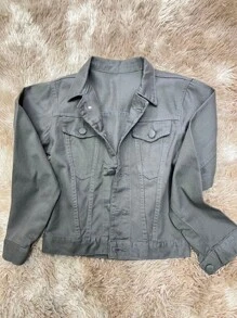liberty moda Women Denim Jackets & Coats - Dark Grey - View 3