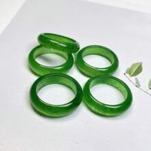 1件天然巴山玉戒指，環環相扣，時尚優雅的寶石女戒，可選擇多種顏色，尺寸一致，訂婚戒指，翠綠寶石珠寶，個性化媽媽禮物，送給她的禮物，手工打造的戒指。 - A - 查看 8