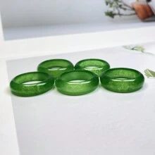 1件天然巴山玉戒指，環環相扣，時尚優雅的寶石女戒，可選擇多種顏色，尺寸一致，訂婚戒指，翠綠寶石珠寶，個性化媽媽禮物，送給她的禮物，手工打造的戒指。 - A - 查看 7