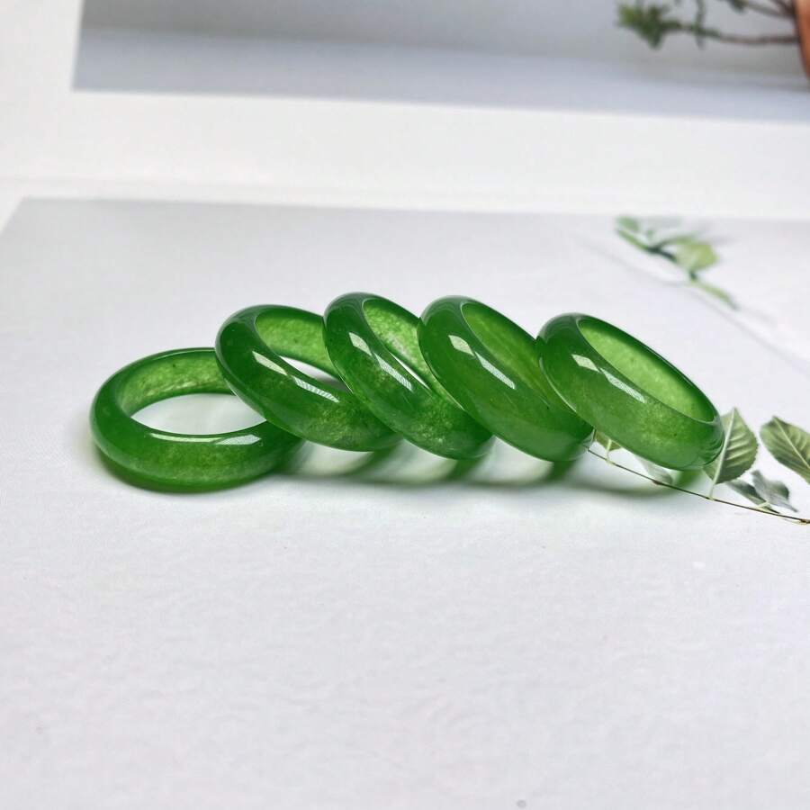 1件天然巴山玉戒指,環環相扣,時尚優雅的寶石女戒,可選擇多種顏色,尺寸一致,訂婚戒指,翠綠寶石珠寶,個性化媽媽禮物,送給她的禮物,手工打造的戒指。 - A - 查看 1