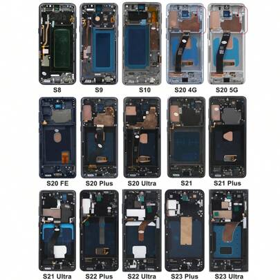 带框架的 In-Cell LCD 屏幕适用于三星 S8-G950、S8Plus-G955、S9-G960、S9-G965、S10-G973、S10Plus-G975、S10E-G970、S20FE-G780、S20Plus-G985、S20Ultra-G988、S21-G991、S21Plus-G996、S21Ultra-G998、S22-S901、S22Plus-S906、S22Ultra-S908、S23-S911、S23Plus-S916、S23Ultra-S918、S24Ultra-S928