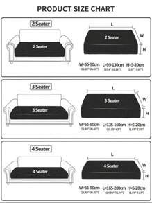 1入組彈性伸展沙發套,適用於1/2/3/4座沙發,包括座墊和靠背套 - 珊瑚橙 - 查看 3