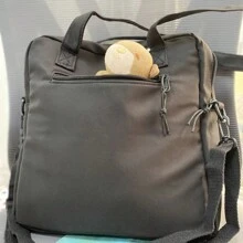 Y2K 2026新款女款痛包 PVC透明口袋徽章展示板肩背包 女孩學生書包 痛包 斜背包 JK娃娃包 - 黑色 - 查看 5