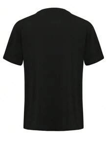 Men's Summer Colorblock T-Shirt, Breathable And Comfortable Casual Sports Fitness Beach Vacation Short Sleeve Tee With Round Neck