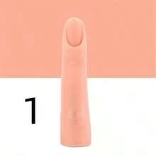 1pc Nail Art Practice Flexible Silicone False Finger Model, With Joint And Replaceable Nail Tip - Multicolor - View 9