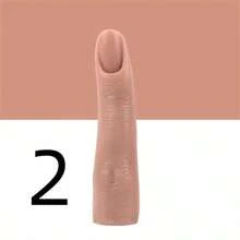1pc Nail Art Practice Flexible Silicone False Finger Model, With Joint And Replaceable Nail Tip - Multicolor - View 8