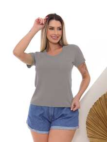 Women T-Shirts - 淺灰色 - 查看 1