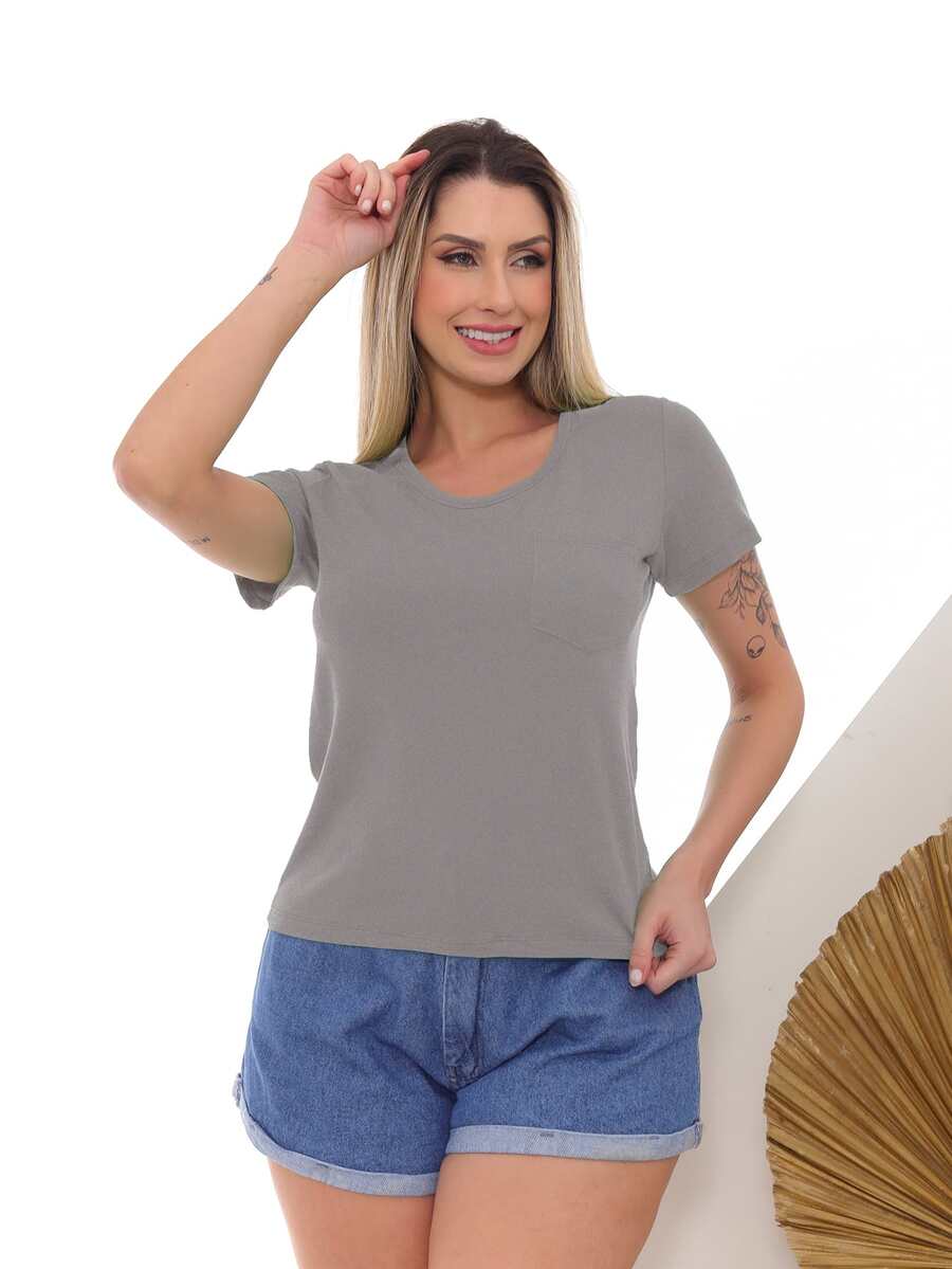 Women T-Shirts - 淺灰色 - 查看 1