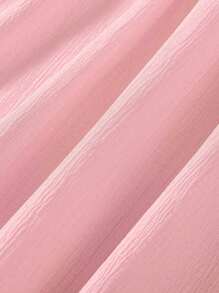 Tween Girl Sleeveless Square Neck A-Line Dress With Elastic Waist, Casual Solid Color Midi Dress, Summer Kids' Clothes