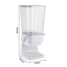 LIVINGANDHOME 1 Piece Countertop Cereal Dispenser,Cereal Storage Container,Organization And Storage Container For Kitchen,Dry Food Dispenser,Kitchen Storage Organizer,Food Dispenser For Rice, Pasta, Grains, Nuts, Candies, Oatmeal, Snacks,Coffee Beans,Beans,Kitchen Tools - White - View 10