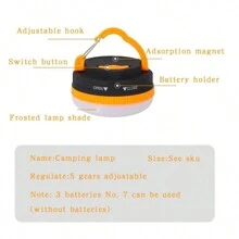 1pc Magnetic Camping Lantern Led With Frosted Design, Compact And Portable, Multi-Functional Tent Light For Outdoor Camping (Hanging)