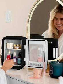 Mini Refrigerador 4L, Bluelander Ideal para 6 latas Pequeño tamaño, gran almacenamiento - Negro - Ver 7