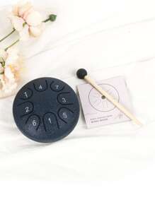 4.5 Inch 8 Notes Handpan Drum, Mini Steel Tongue Drum, Portable Hang Drum, Hand Drum, Beginner Simple Percussion Instrument, Ramadan Gift