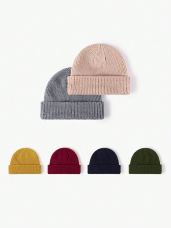 Simple And Warm Short Brim Knit Hat For Women/Men, Autumn/Winter, European And American Style, Same Style As Worn In Movie