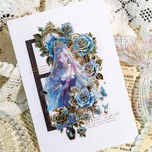 MOCARD 1 Pack 20 Pcs Assorted  Girl Angels And Mermaids Theme Laser Stickers Aesthetic Phone Case Art Scrapbooking Personalised Collage Card Material Decorative Waterproof Labels - 1 Package - View 5