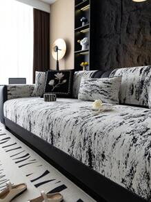 1 st All Seasons Universele Jacquard Weeftechnologie Chenille Sofa Kussenhoes, Dubbelzijdig Tweekleurig, Moderne Scandinavische Stijl, Huisdiervriendelijk, Anti-Vuil, Anti-Slip Sofahoes Voor L-vormige En 1/2/3/4 Zits Sofa In Woonkamer, Lente/Herfst Versie, Anti-Kras Sofa Beschermhoes